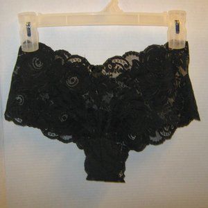 Black Sheer Mesh Lace Hipster Boyshorts Panty Underwear Size L